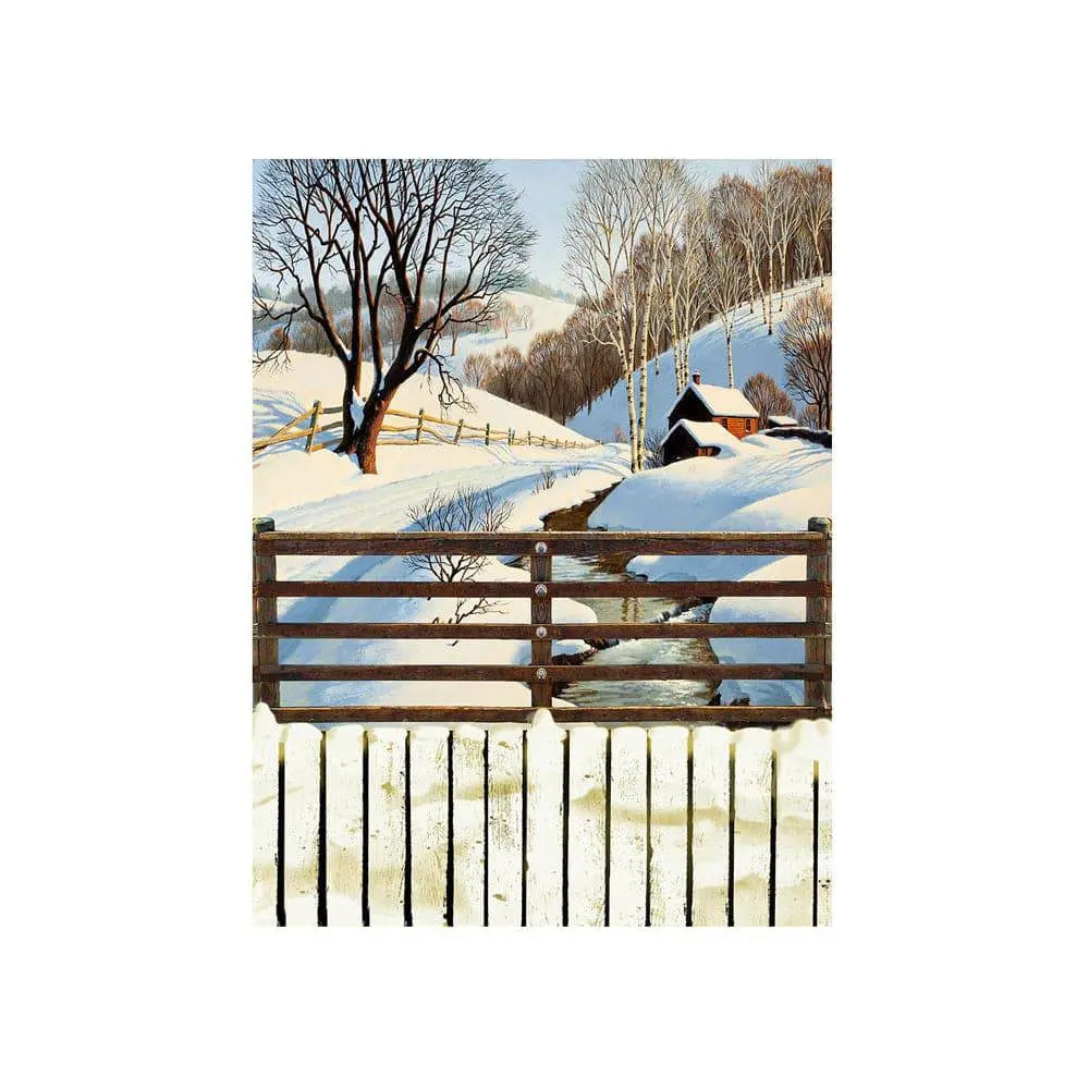 Snowy Creek Photo Backdrop - Basic 4.4  x 5