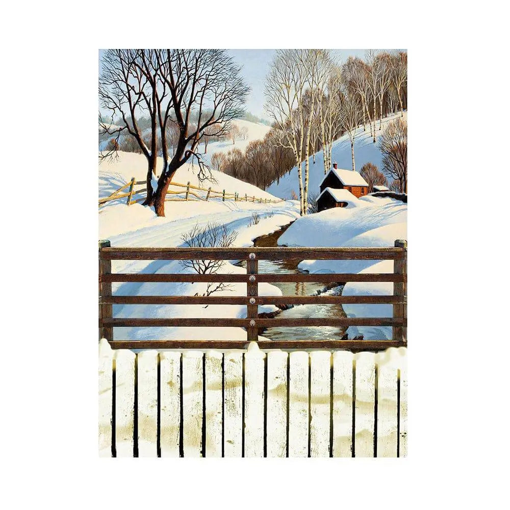 Snowy Creek Photo Backdrop - Basic 5.5  x 6.5