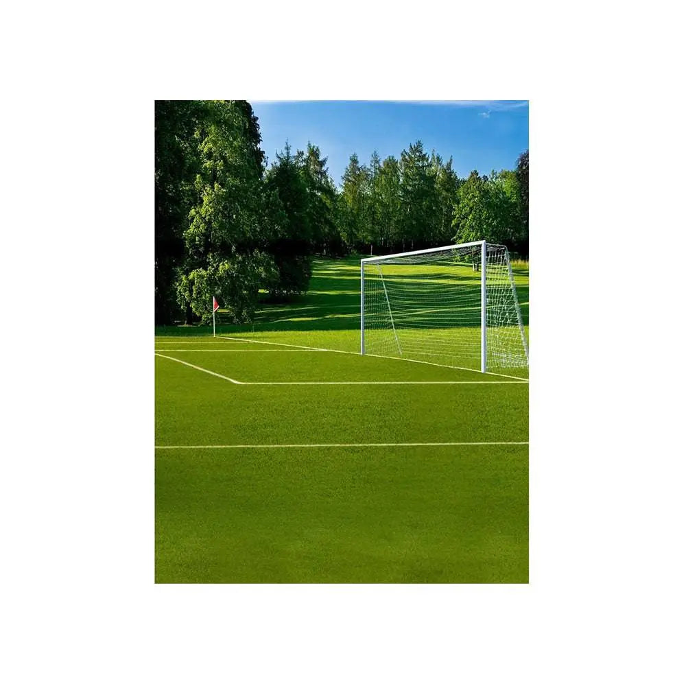 Soccer Field In The Park Photo Backdrop - Basic 4.4 x 5