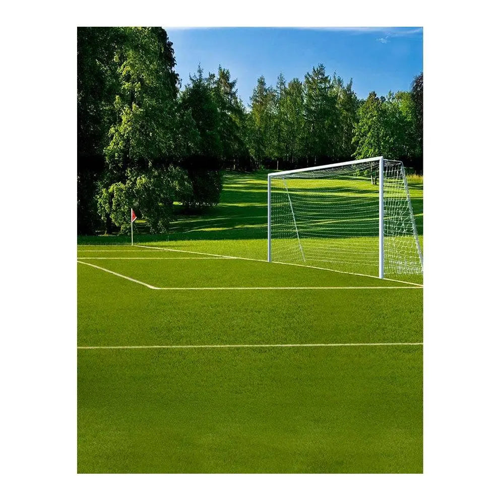 Soccer Field In The Park Photo Backdrop - Basic 6 x 8