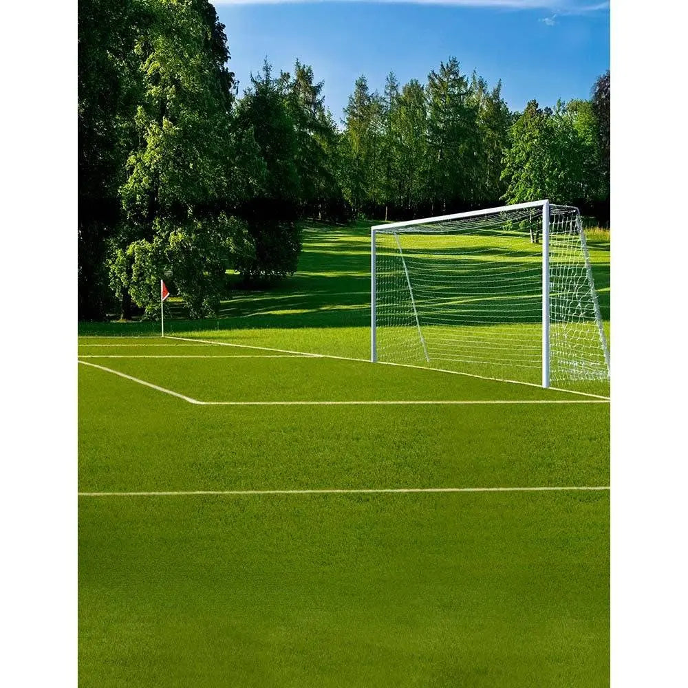 Soccer Field In The Park Photo Backdrop - Basic 8 x 10