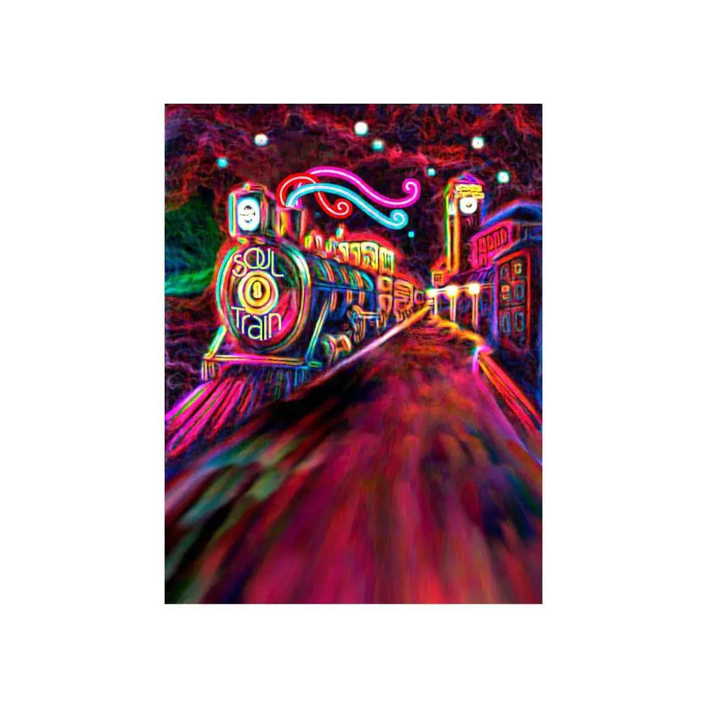Colorful Soul Train Photography Backdrop - Basic 4.4  x 5