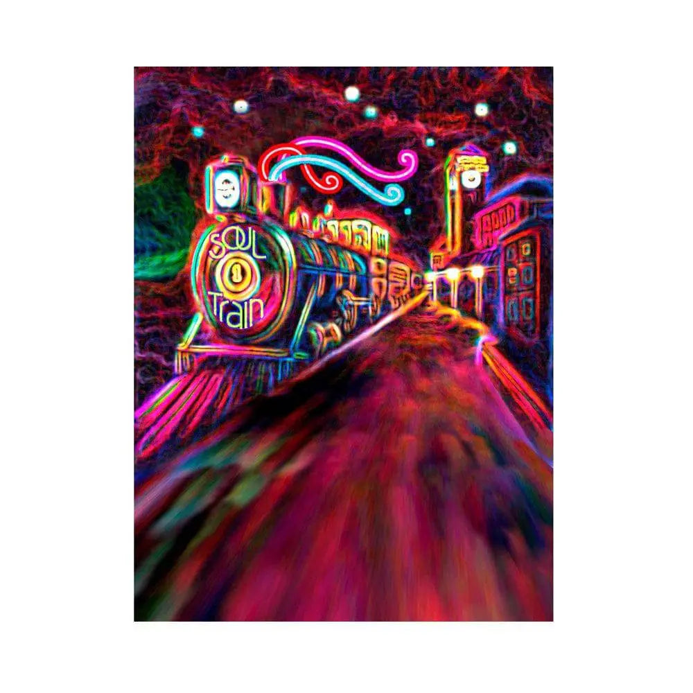 Colorful Soul Train Photography Backdrop - Basic 5.5  x 6.5