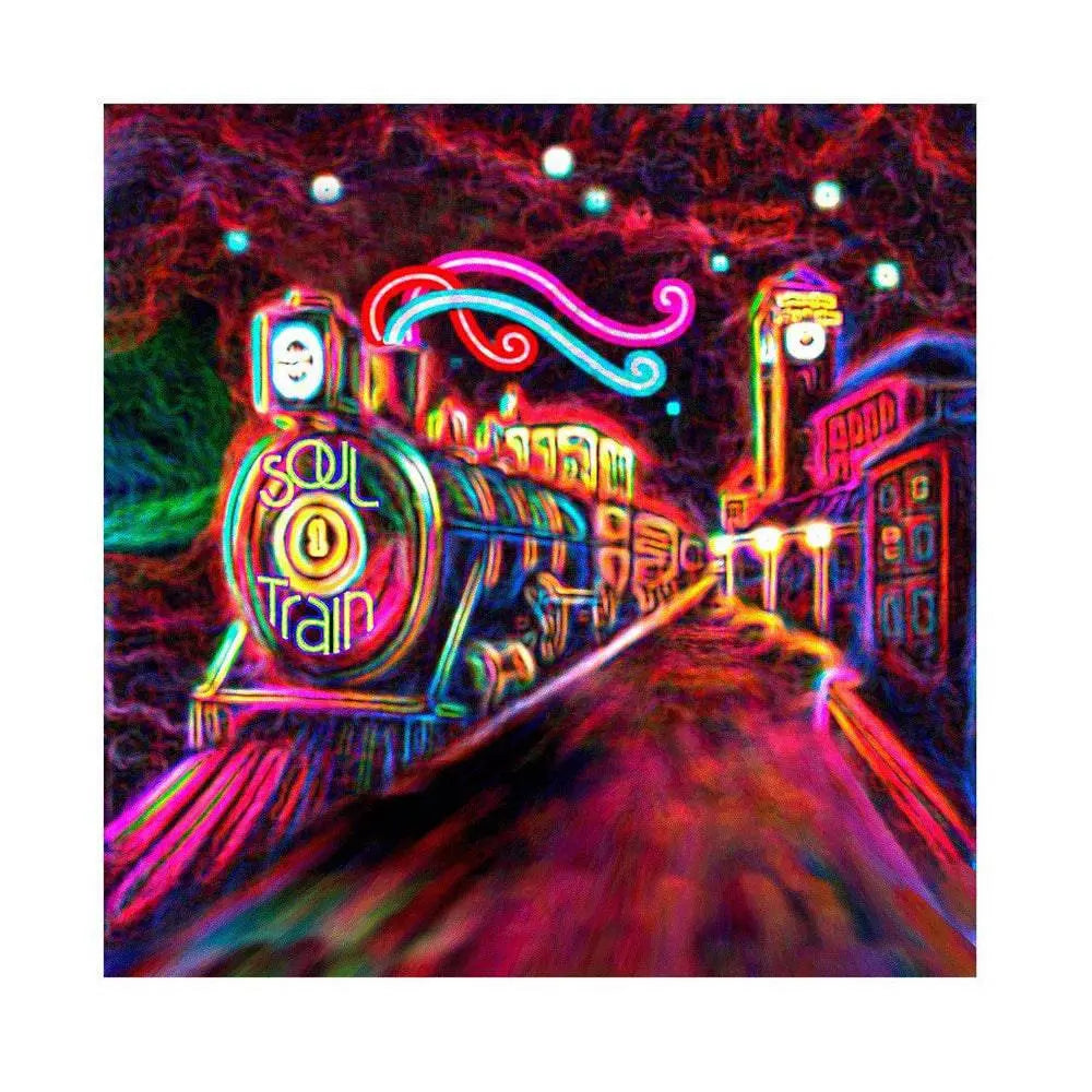 Colorful Soul Train Photography Backdrop - Basic 8 x 8