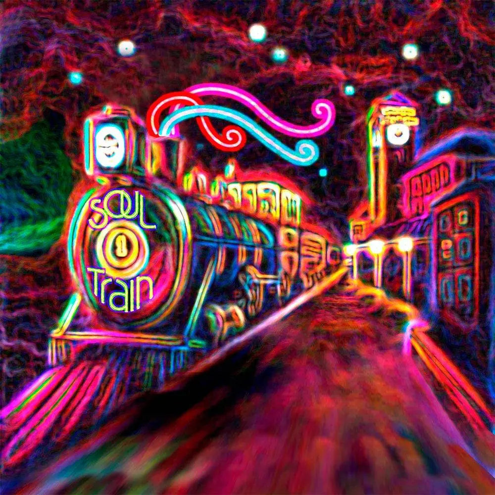 Colorful Soul Train Photography Backdrop - Pro 10 x 8