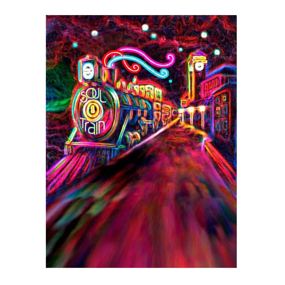 Colorful Soul Train Photography Backdrop - Pro 6 x 8