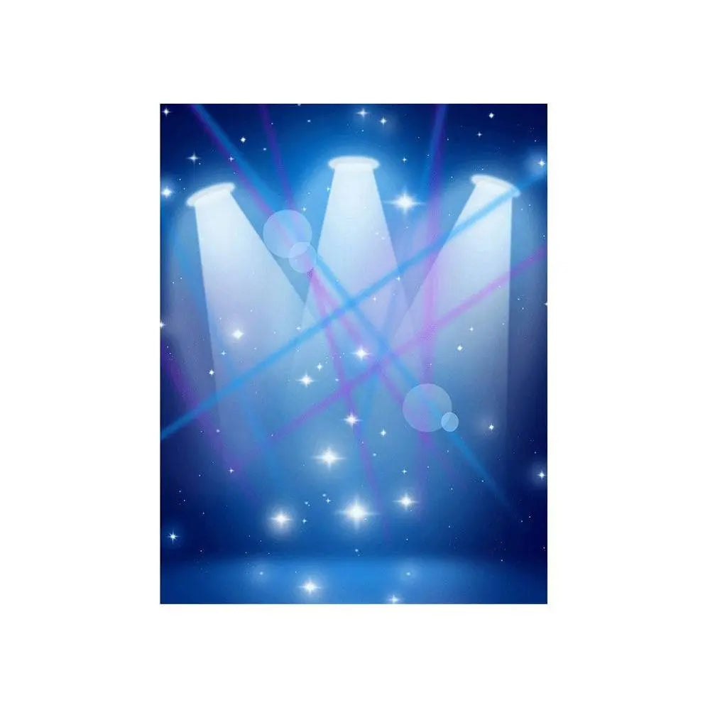 Blue Spotlight Stage Photography Backdrop - Basic 4.4  x 5