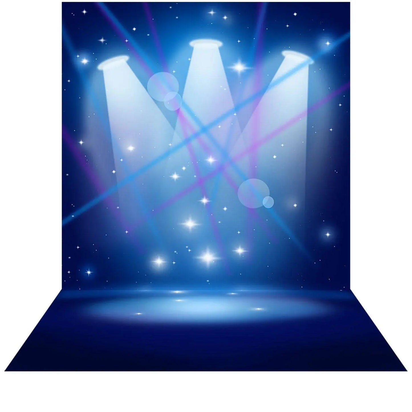 Blue Spotlight Stage Photography Backdrop - Basic 8  x 16