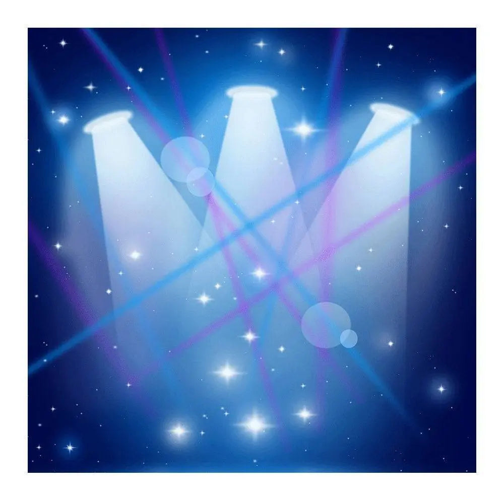 Blue Spotlight Stage Photography Backdrop - Pro 8  x 8