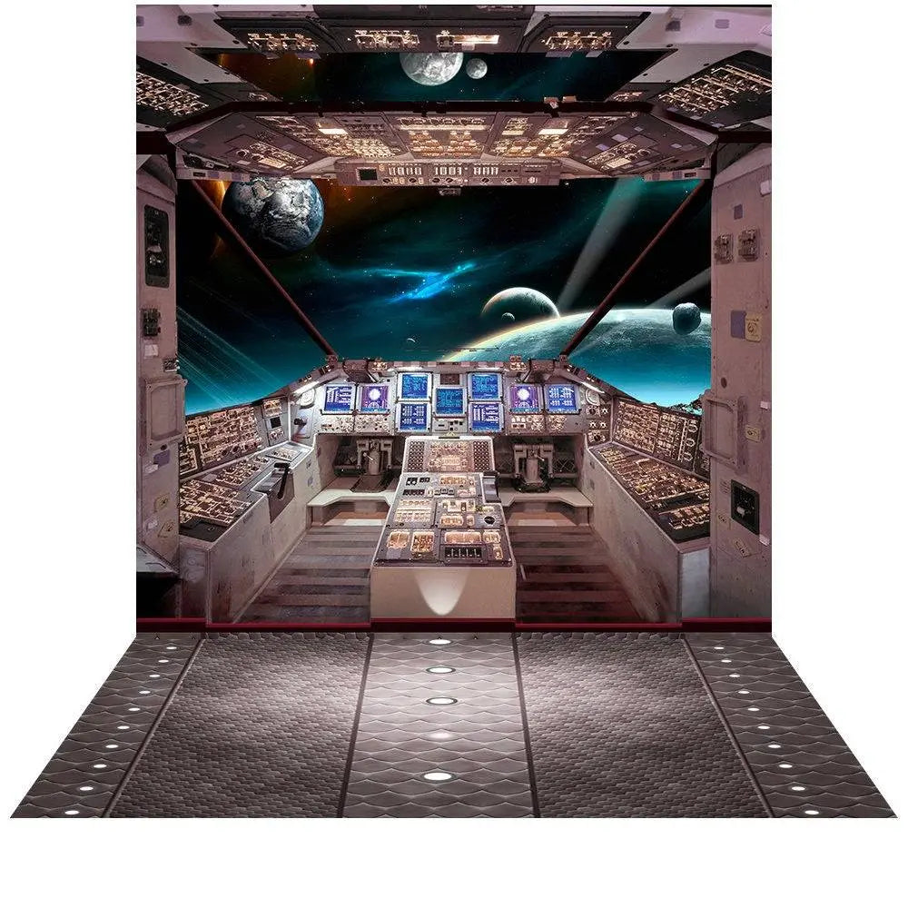 Star Wars Spaceship Bridge Photography Backdrop - Basic 8 x 16
