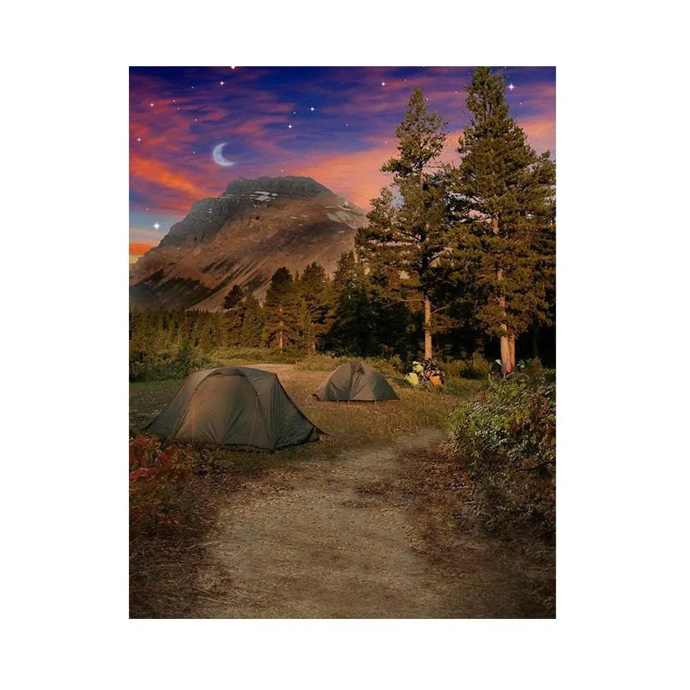 Summer Campsite Photo Backdrop - Basic 5.5 x 6.5