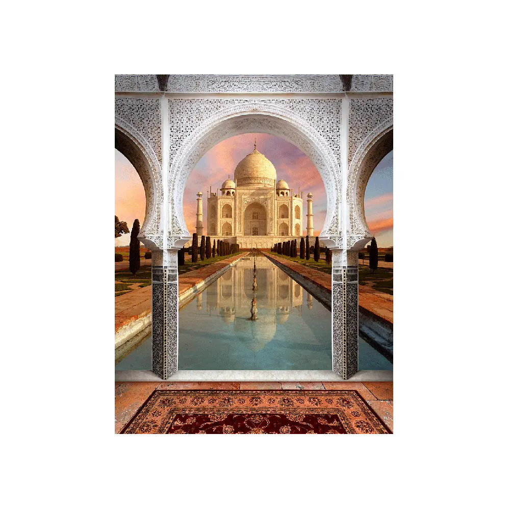 Taj Mahal Arch Way at Daytime Photo Backdrop - Basic 4.4 x 5