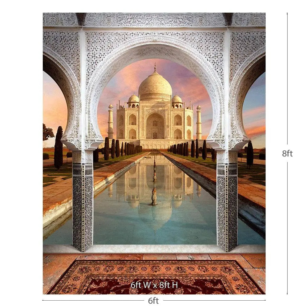 Taj Mahal Arch Way at Daytime Photo Backdrop - Basic 6 x 8