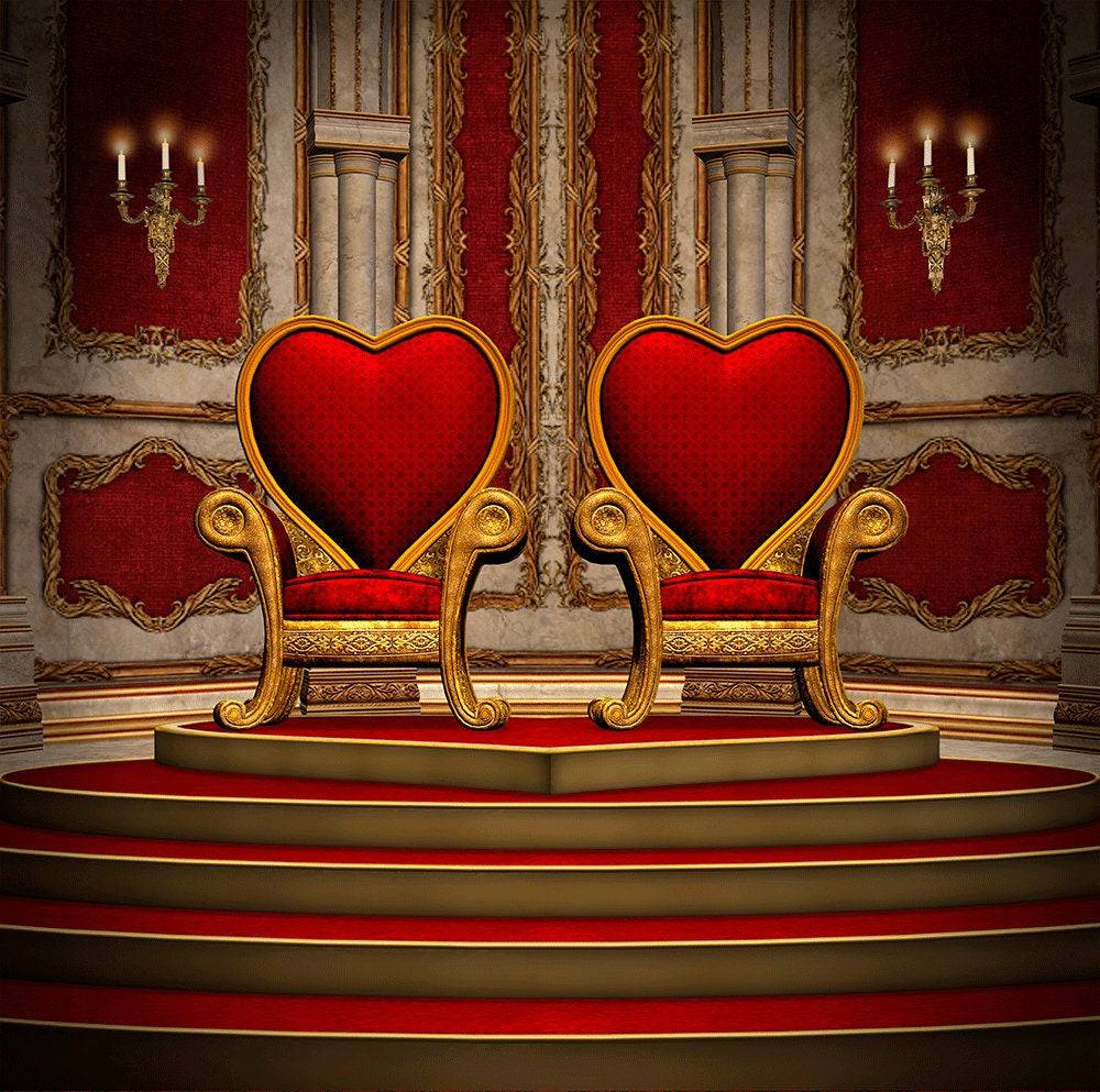 Throne of Hearts Photo Backdrop - Basic 10 x 8
