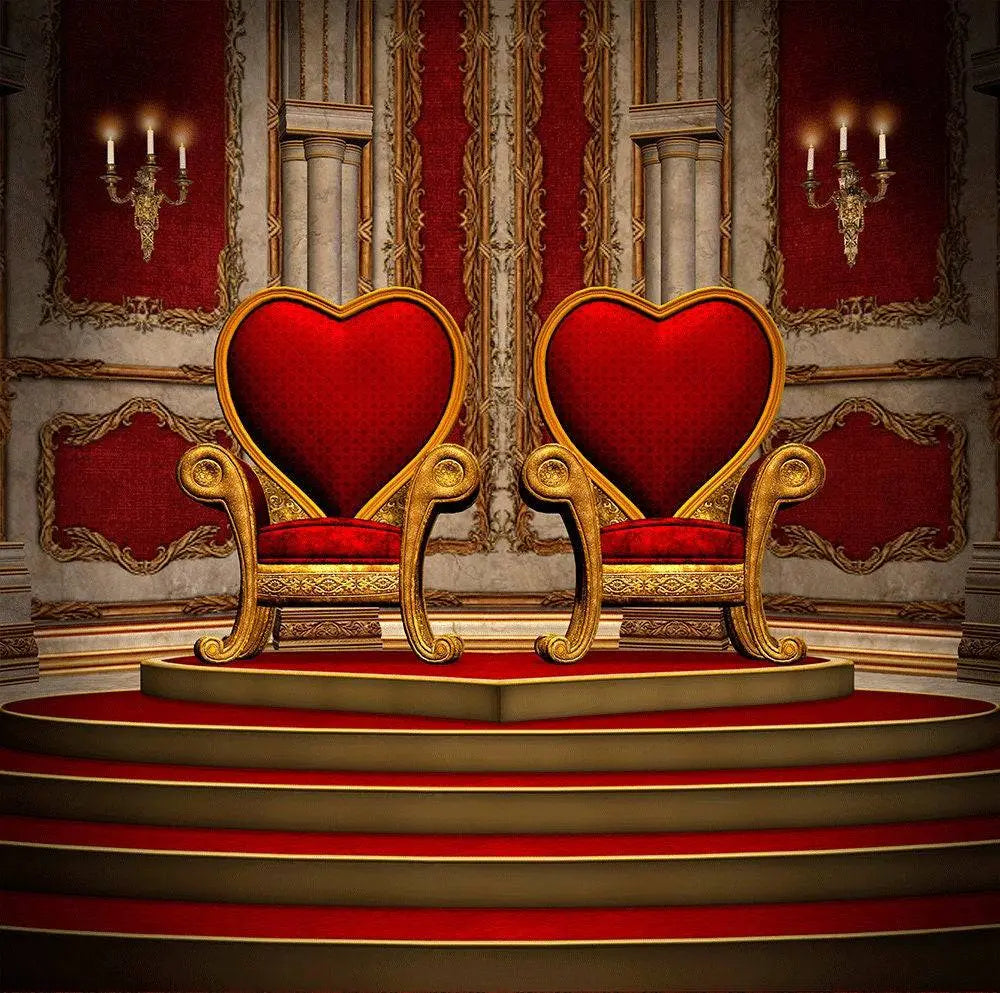 Throne of Hearts Photo Backdrop - Basic 10 x 8