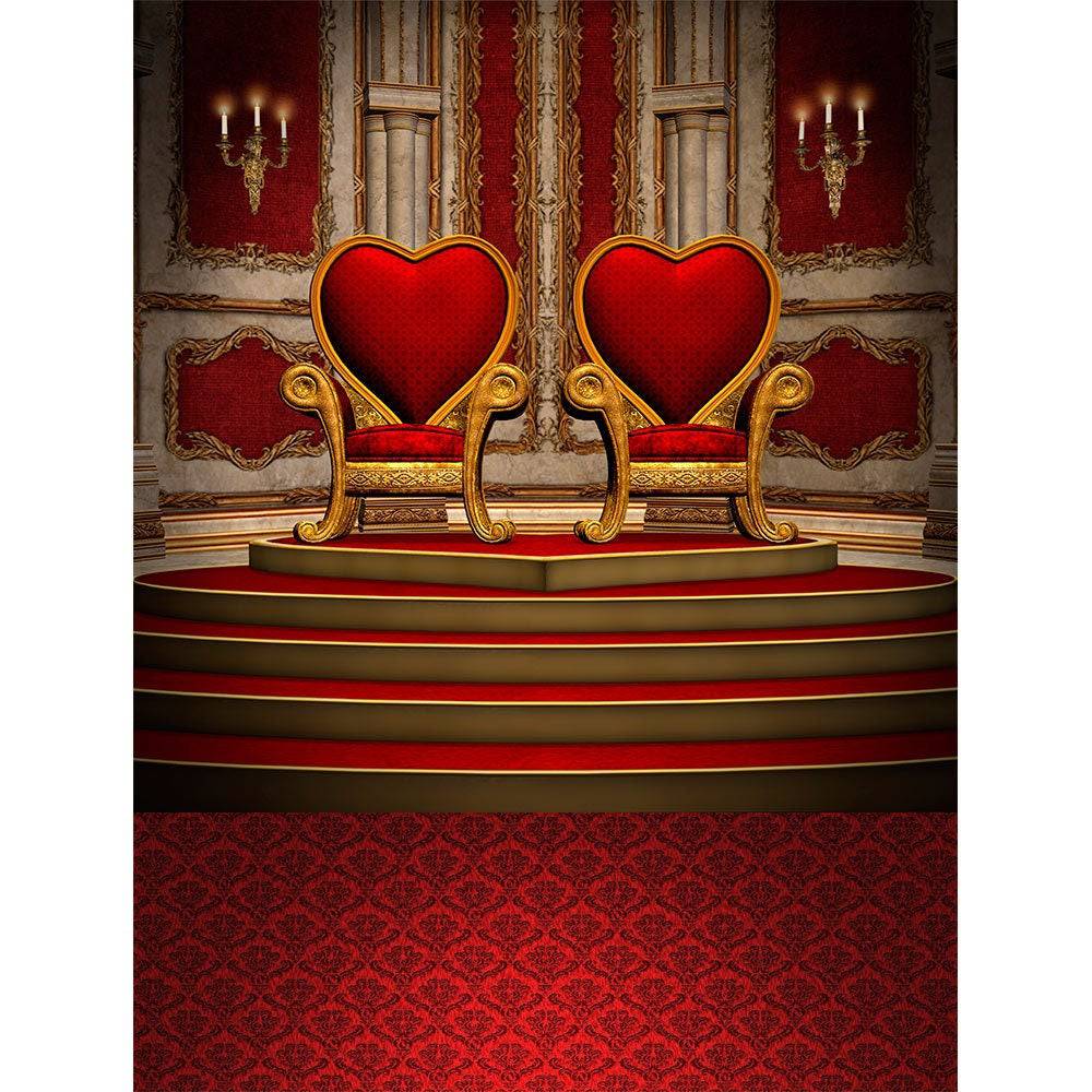 Throne of Hearts Photo Backdrop - Basic 8 x 10