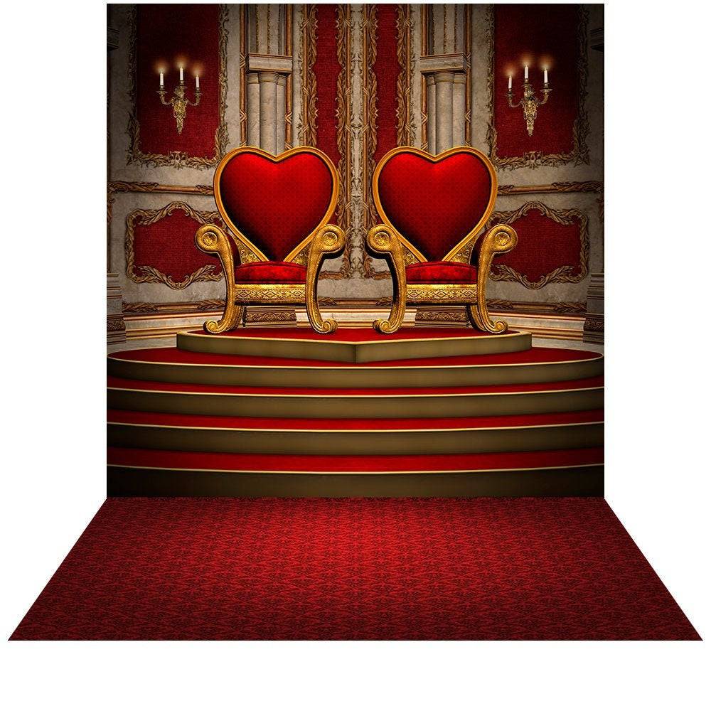 Throne of Hearts Photo Backdrop - Basic 8 x 16