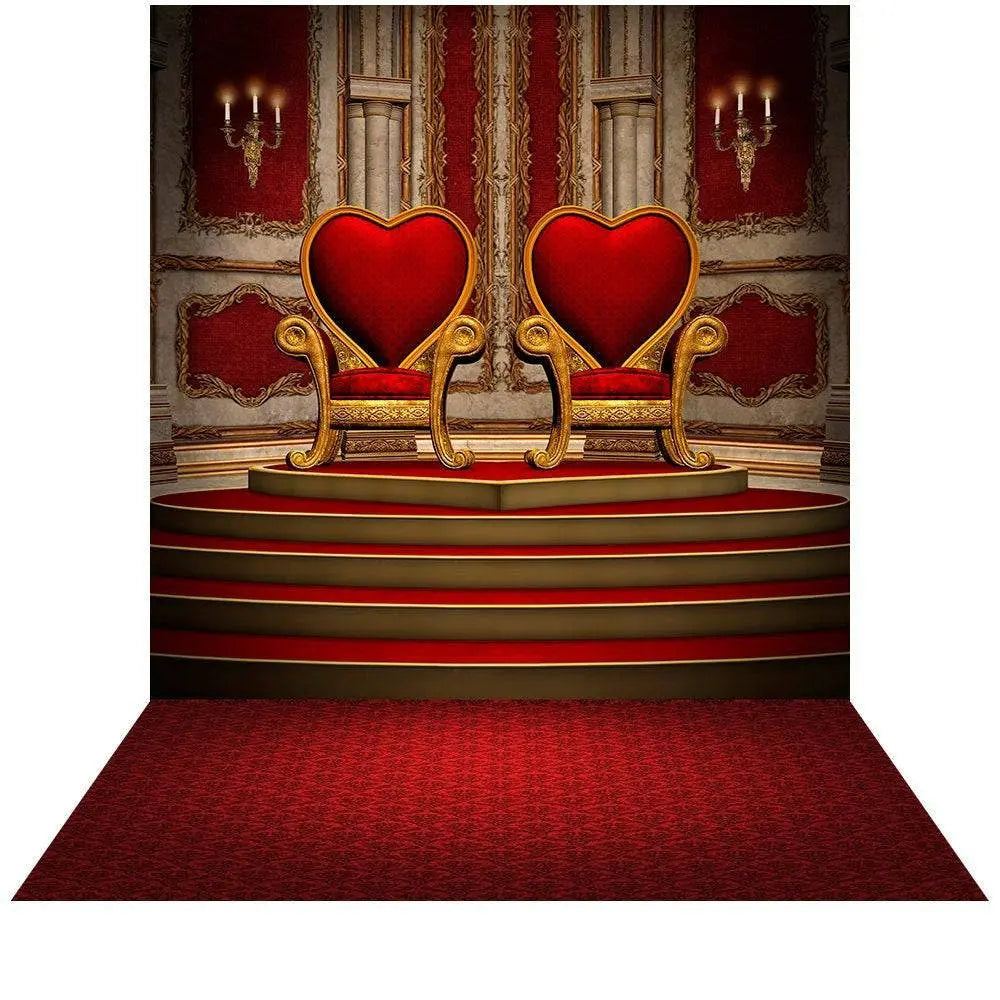 Throne of Hearts Photo Backdrop - Basic 8 x 16