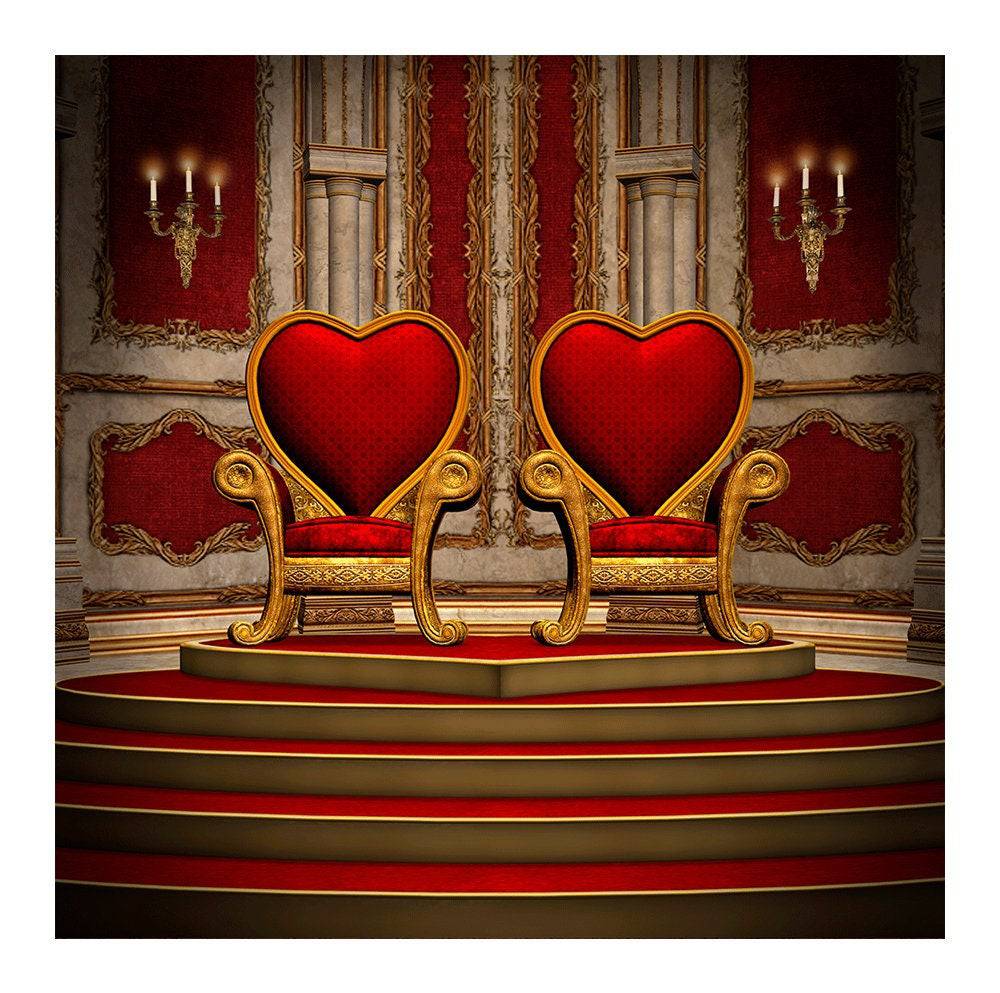 Throne of Hearts Photo Backdrop - Basic 8 x 8