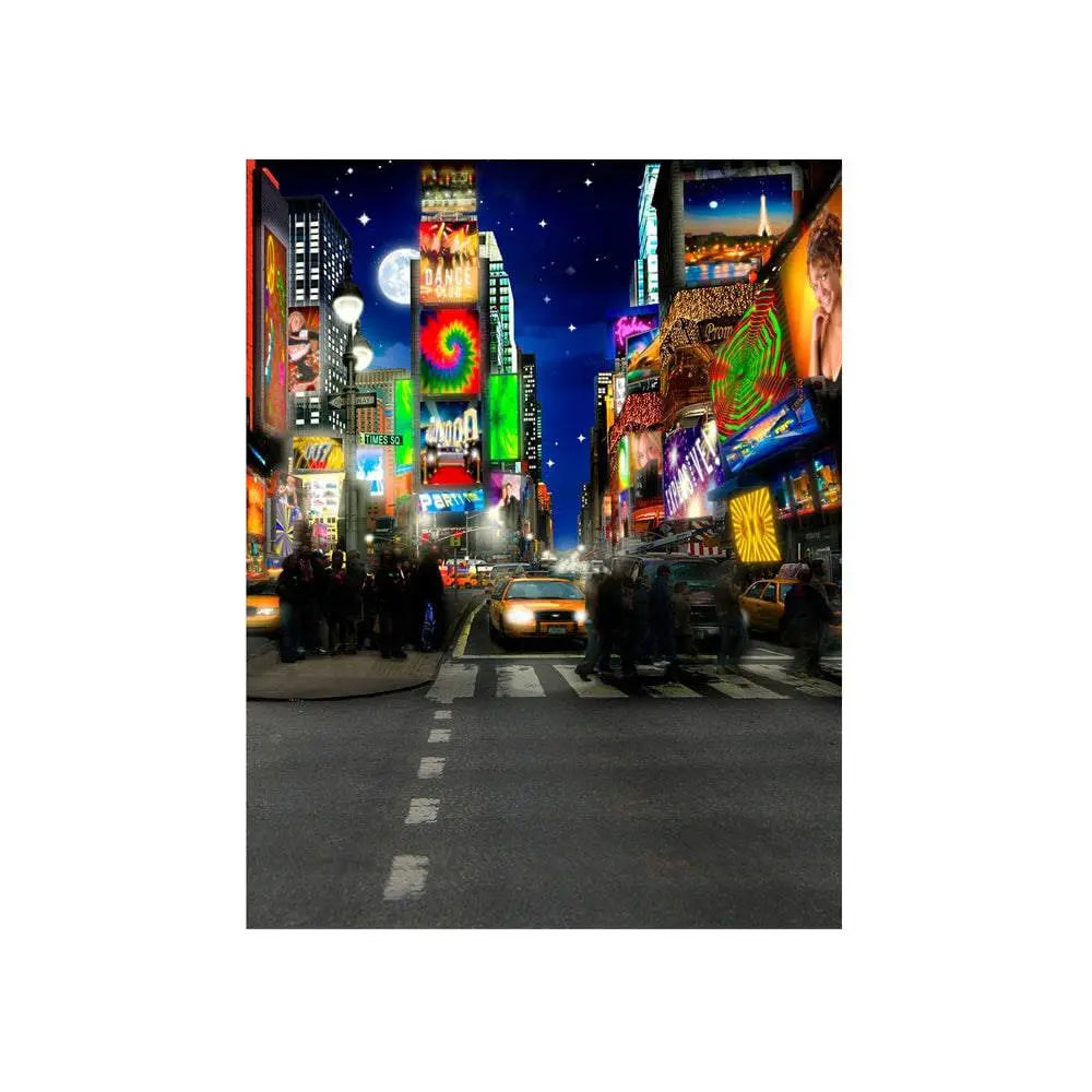 Times Square In Full Color Photo Backdrop - Basic 4.4  x 5