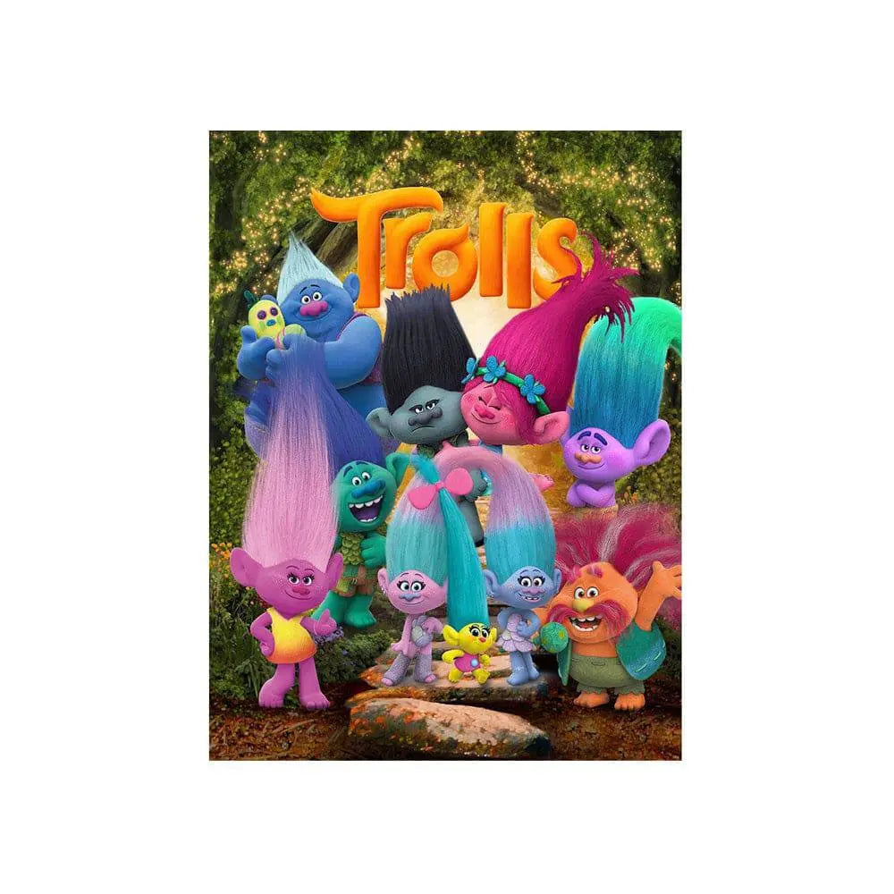 Trolls Party Photo Backdrop - Basic 4.4 x 5