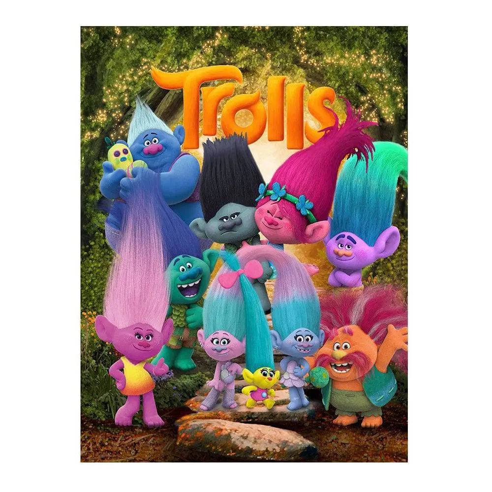 Trolls Party Photo Backdrop - Basic 6 x 8
