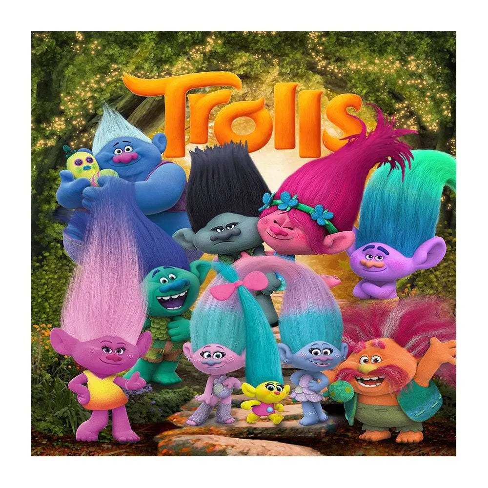 Trolls Party Photo Backdrop - Basic 8 x 8
