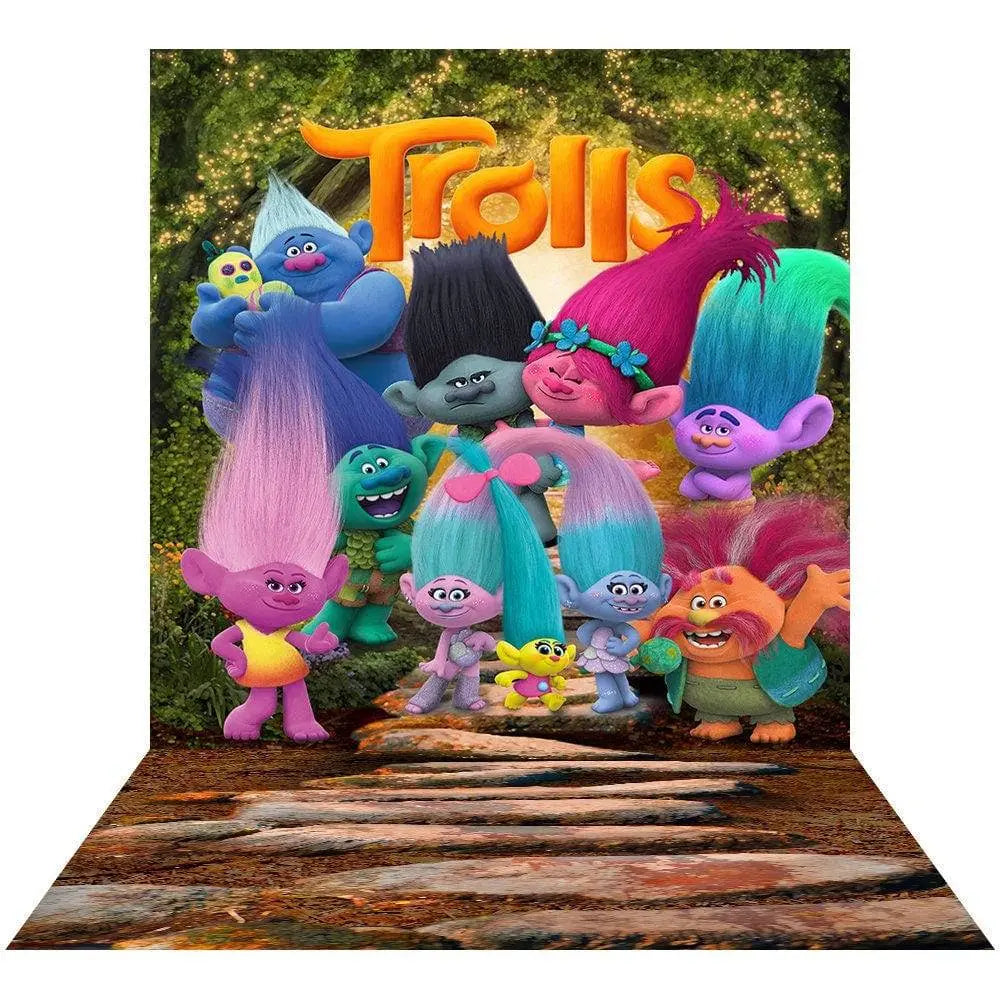 Trolls Party Photo Backdrop - Pro 10 x 20