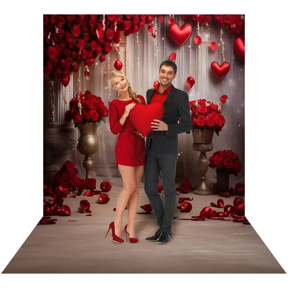 Valentine's Day Romantic Roses Hearts Background