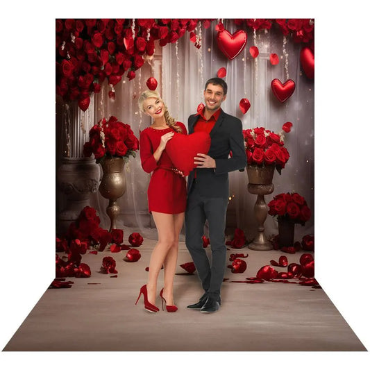 Valentine's Day Romantic Roses Hearts Background