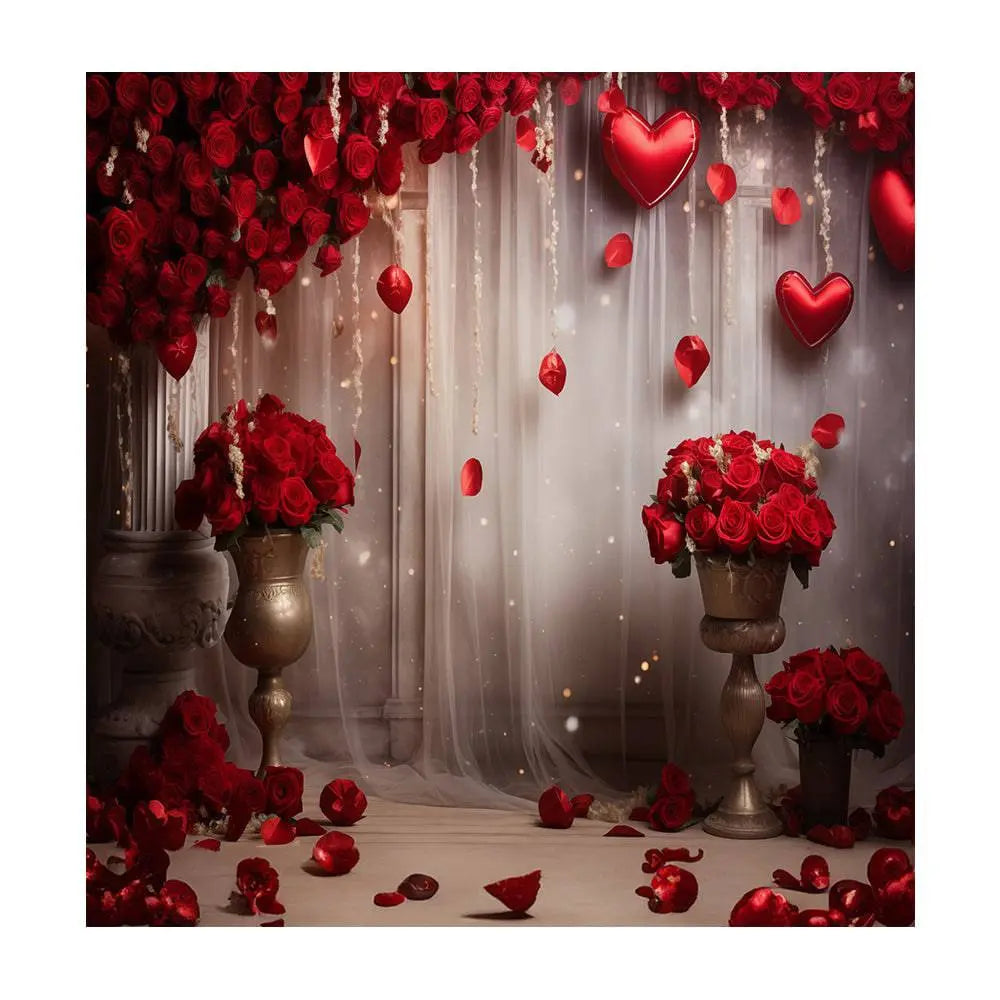 Valentine's Day Romantic Roses Hearts Background