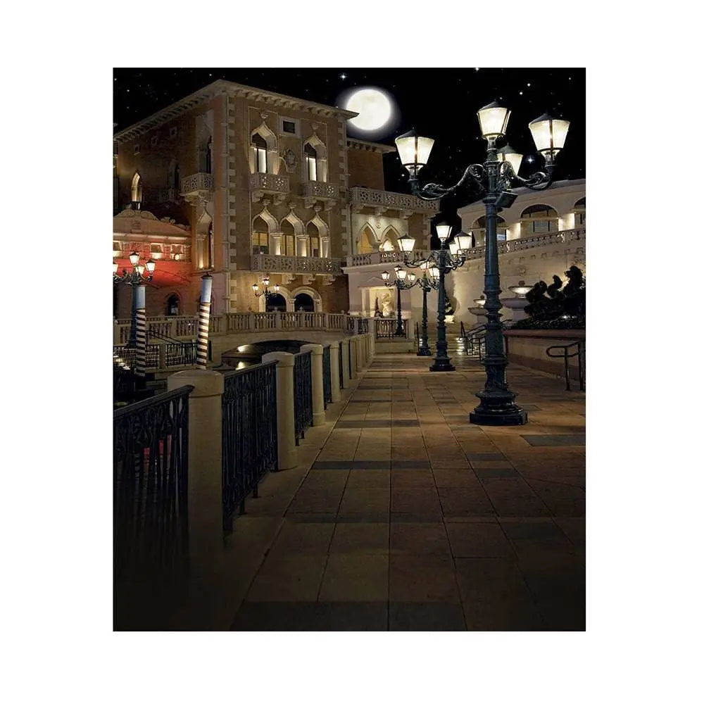 Venice Italy City At Night Photo Backdrop - Basic 5.5  x 6.5