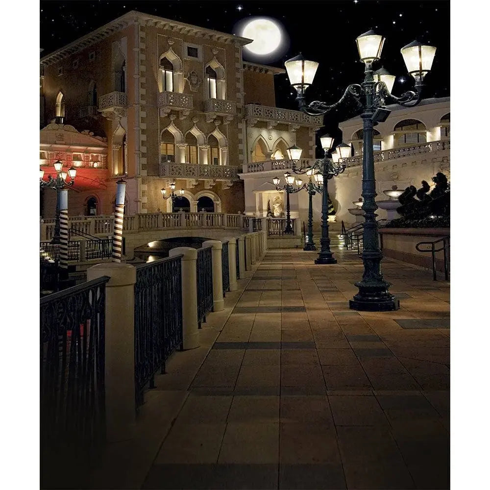 Venice Italy City At Night Photo Backdrop - Basic 8  x 10