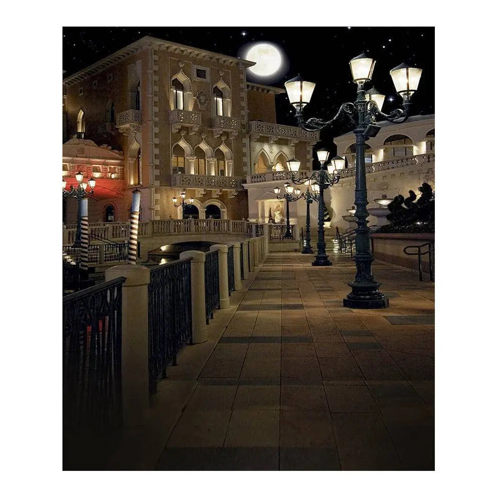 Venice Italy City At Night Photo Backdrop - Pro 6  x 8