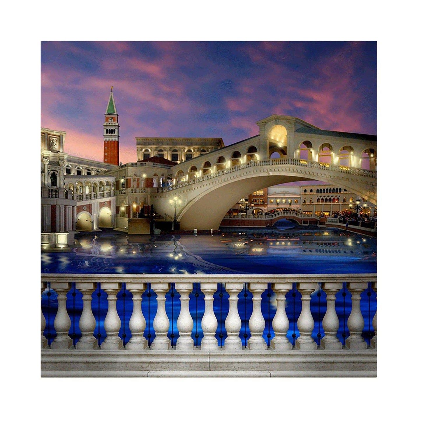 Venice Italy Bridge Photo Backdrop - Basic 8 x 8