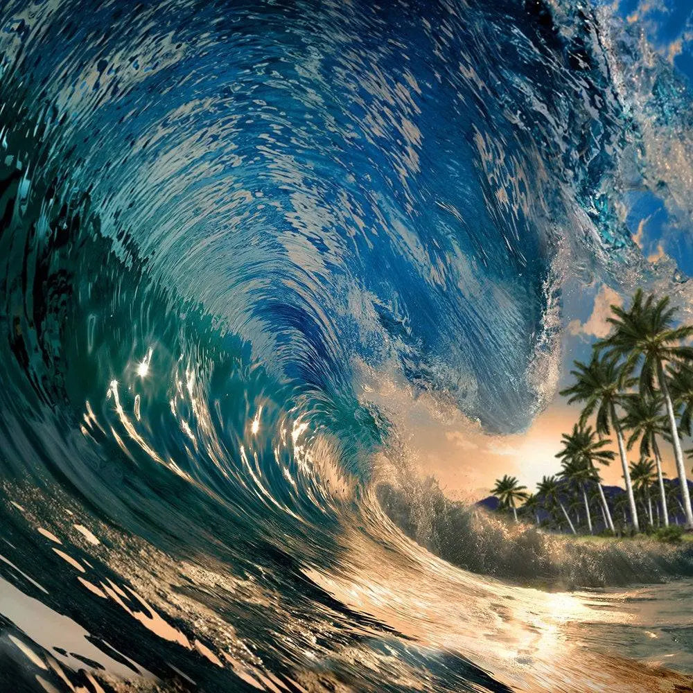 Surfing The Wave Photography Backdrop - Pro 10  x 10