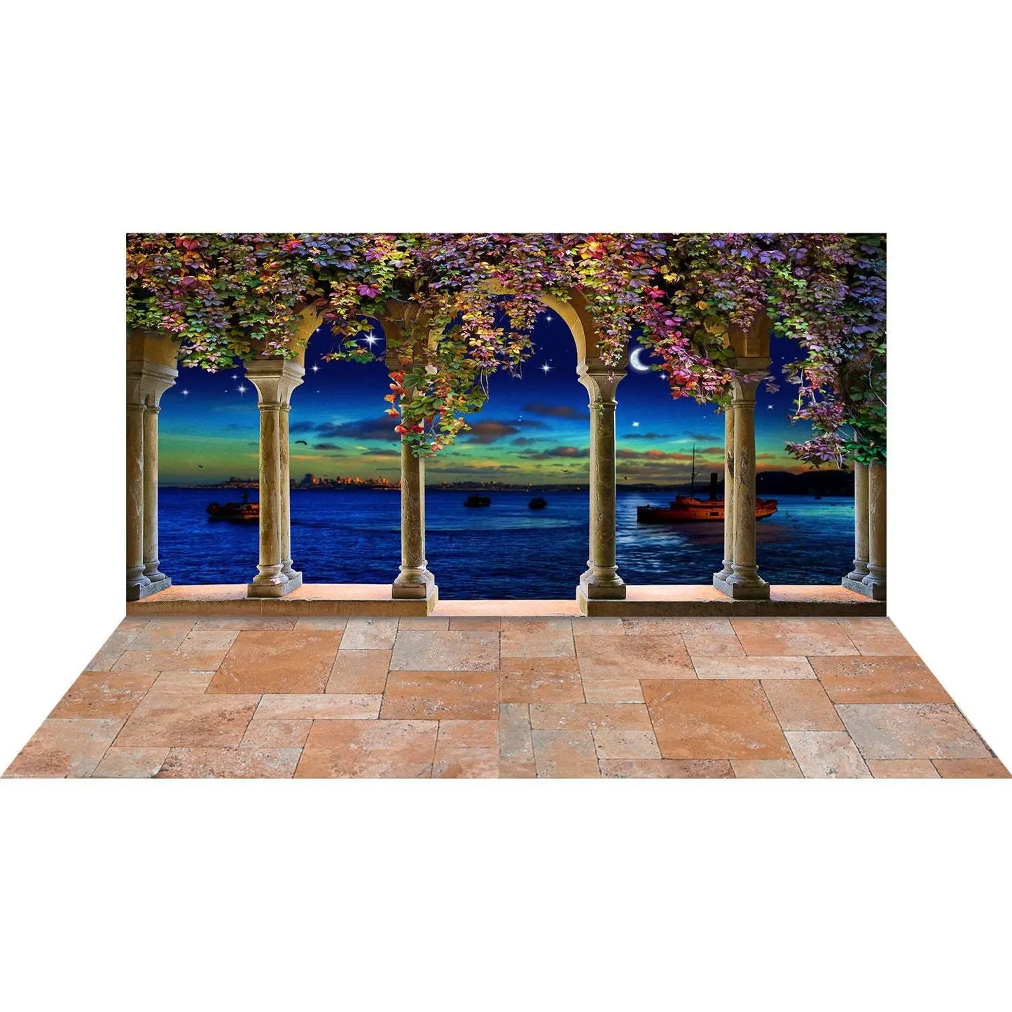 Floral Arch Photography Backdrop - Basic 16  x 16
