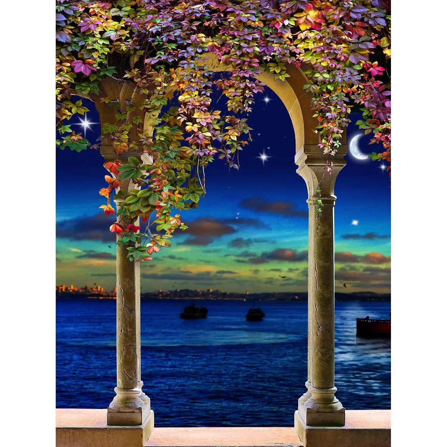 Floral Arch Photography Backdrop - Basic 6  x 8
