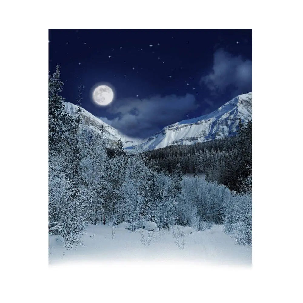 White Snowy Alpine Photo Backdrop - Basic 5.5  x 6.5