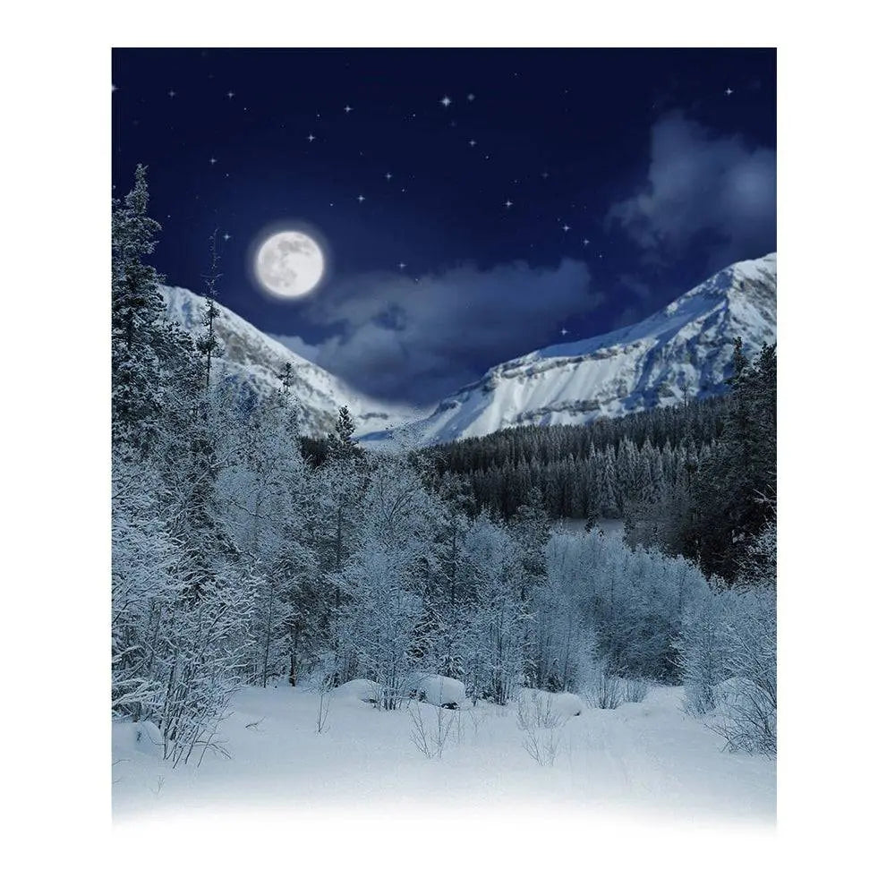 White Snowy Alpine Photo Backdrop - Basic 6  x 8