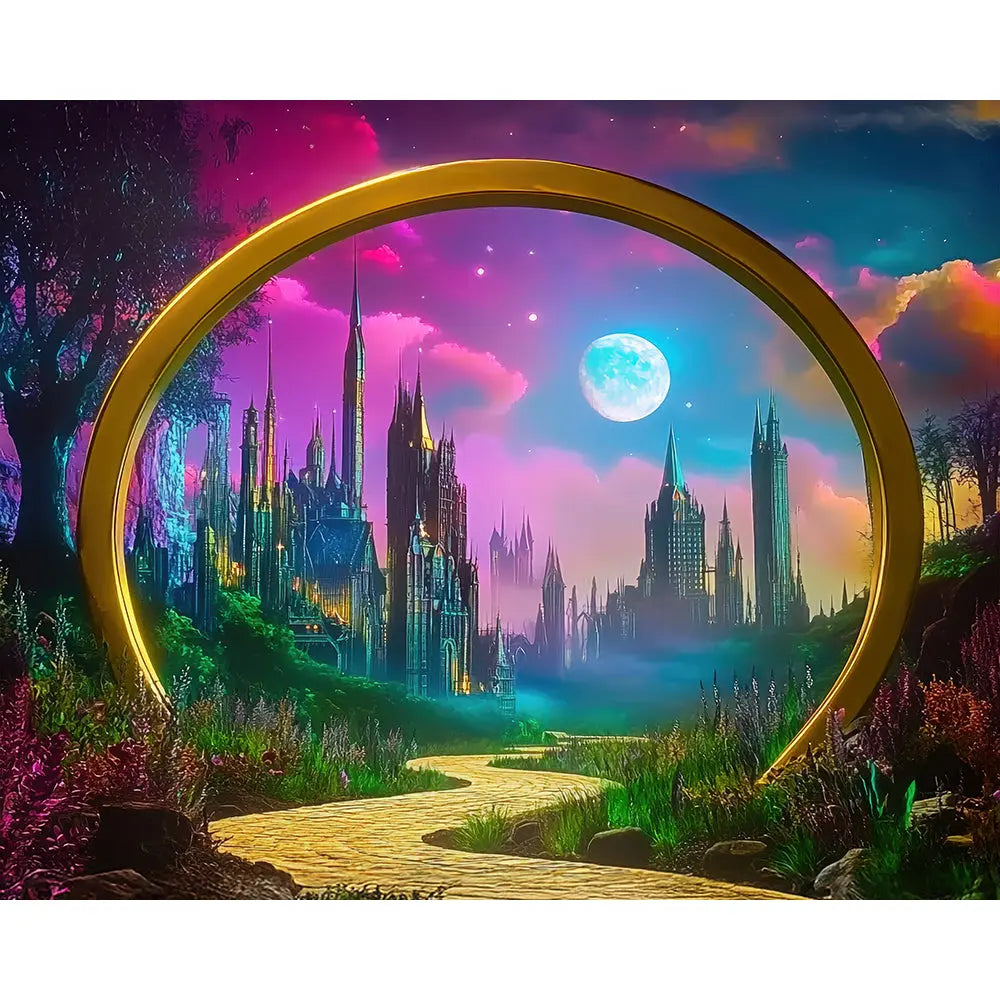 Wicked scene, Pre Wonderful Wizard of Oz backdrop