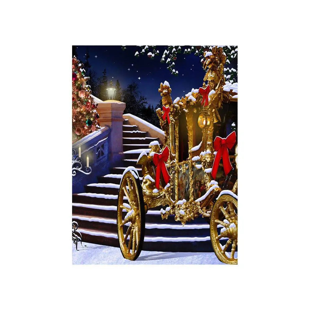Winter Ball Holiday Carriage Photo Backdrop - Basic 4.4  x 5