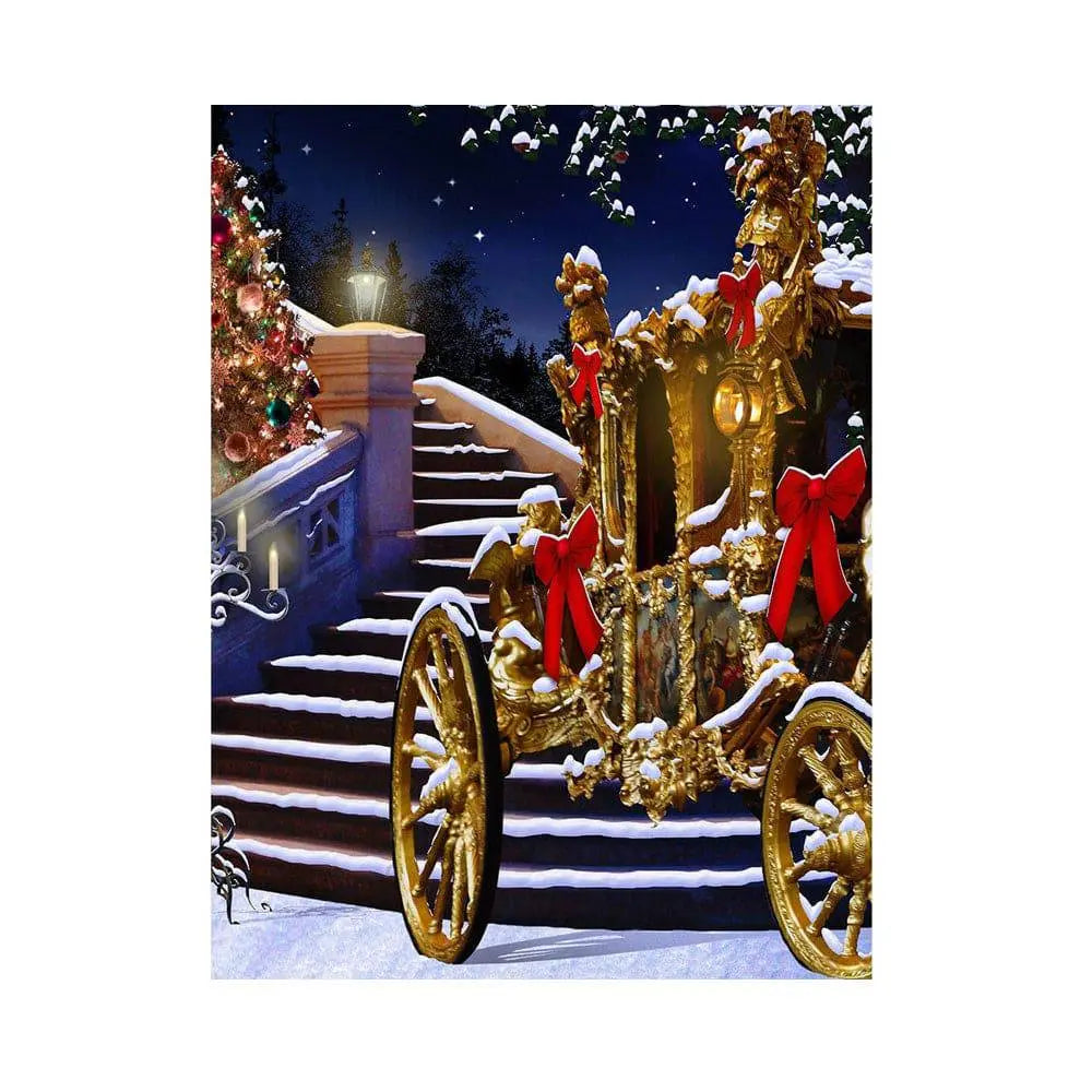 Winter Ball Holiday Carriage Photo Backdrop - Basic 5.5  x 6.5