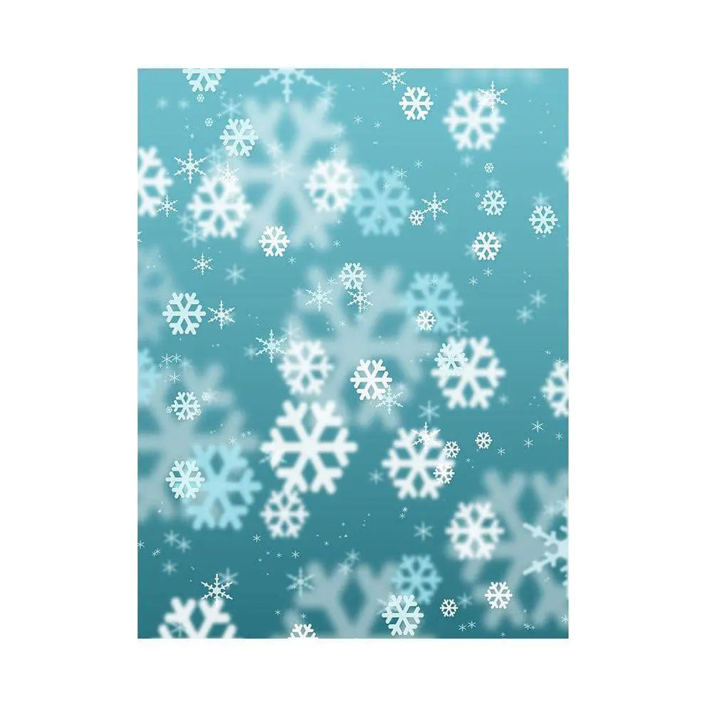 Winter Snowflakes Green Photo Backdrop - Basic 5.5  x 6.5