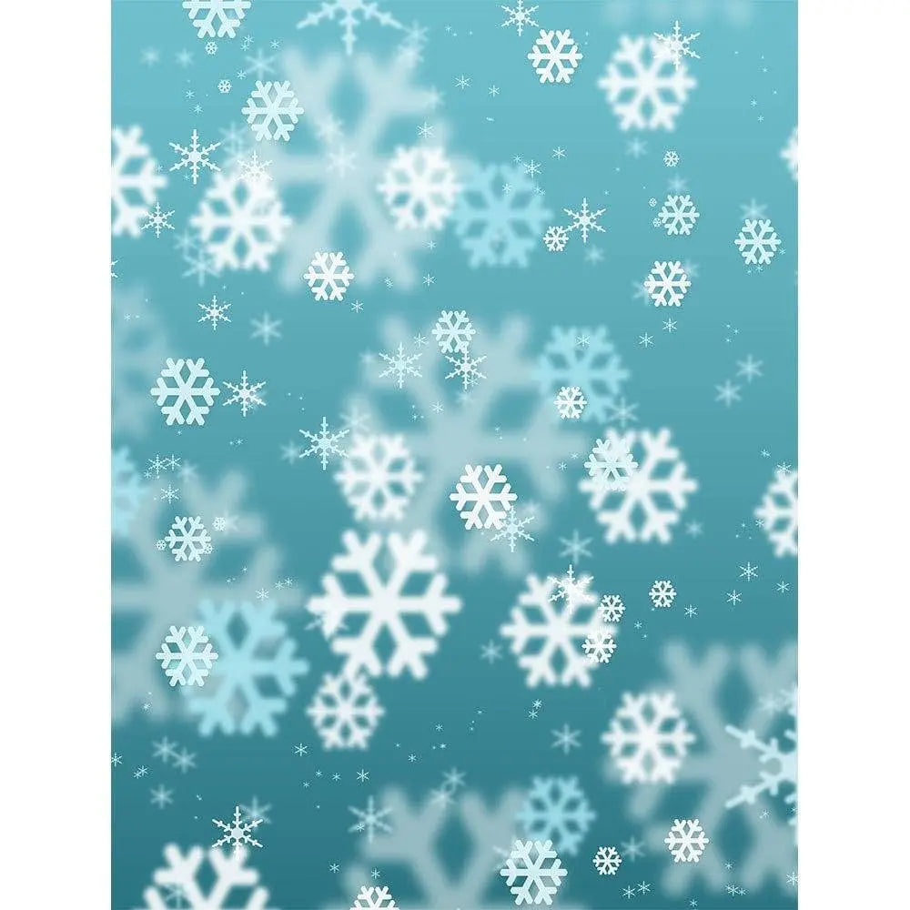 Winter Snowflakes Green Photo Backdrop - Basic 8  x 10