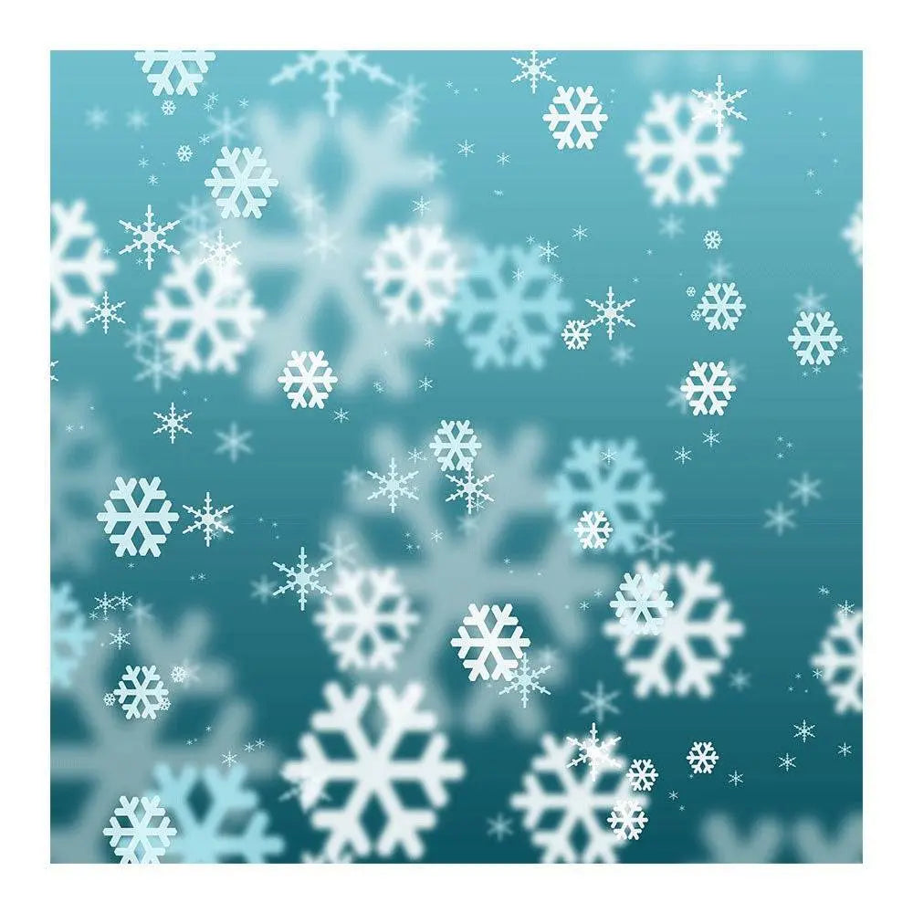 Winter Snowflakes Green Photo Backdrop - Basic 8  x 8