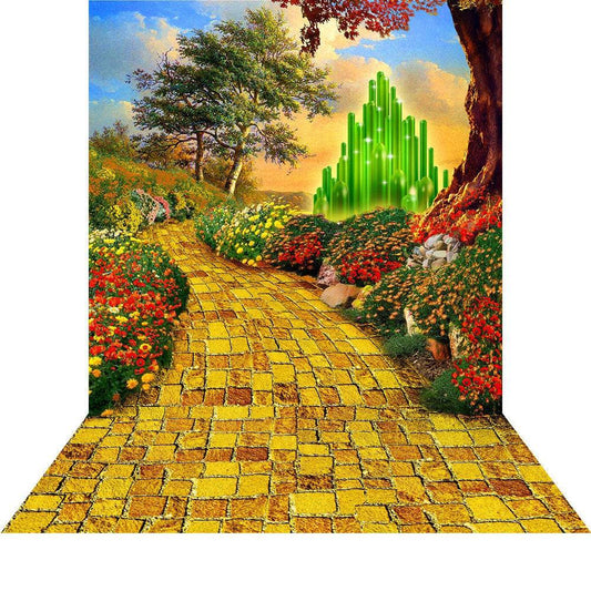 Wizard of Oz Yellow Brick Road Photo Backdrop - Basic 8 x 16