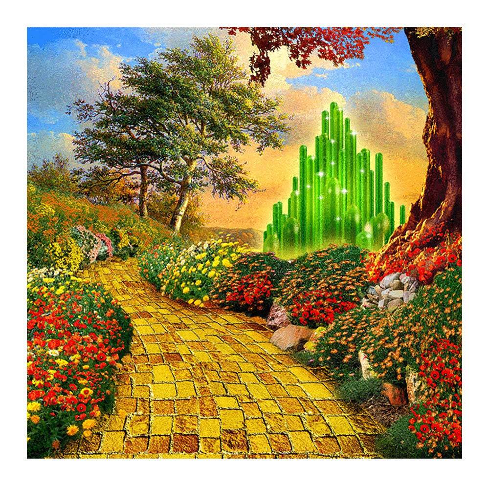 Wizard of Oz Yellow Brick Road Photo Backdrop - Basic 8 x 8
