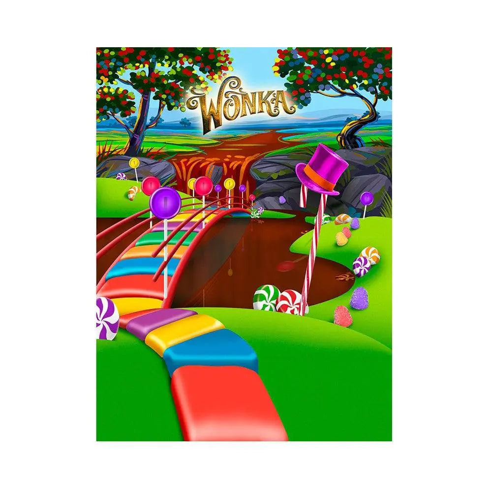 Wonka Candyland Backdrop Photo Backdrop, Backgrounds or Banners - Basic 5.5 x 6.5