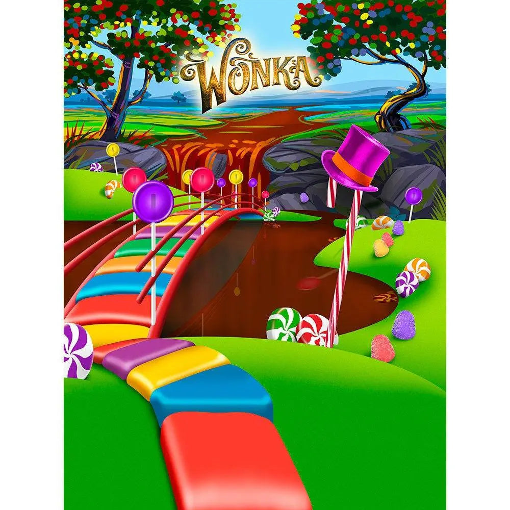 Wonka Candyland Backdrop Photo Backdrop, Backgrounds or Banners - Basic 8 x 10